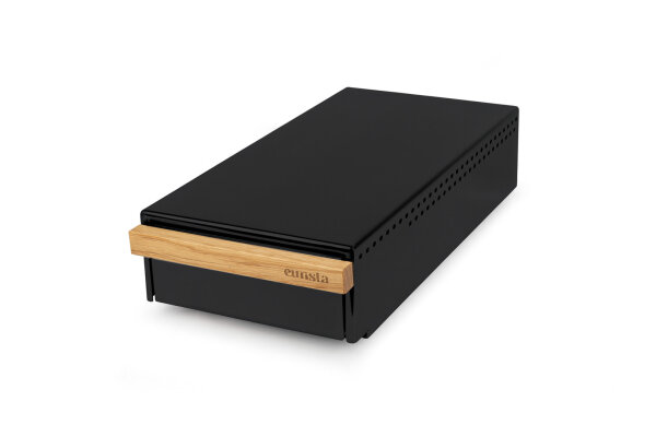 Sudschublade schwarz - eurista knock drawer L black